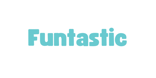The word Funtastic is written in bold, light blue, rounded letters on a plain white background.